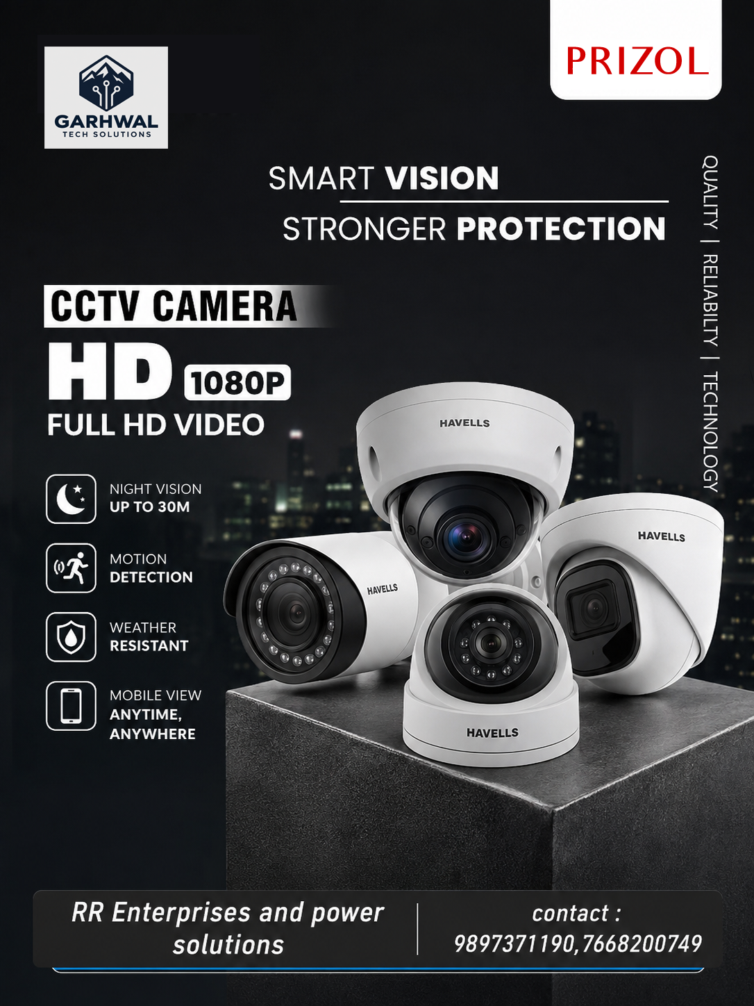 CCTV installation by RR Enterprises in Dehradun
